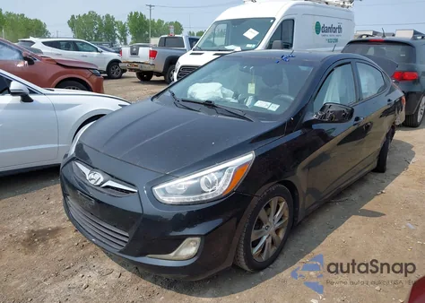 2014 Hyundai Accent Gls z USA, uszkodzony, nr VIN KMHCU4AE1EU702178